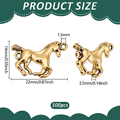 100Pcs Tibetan Style Alloy Horse Links Connector Charms&nbsp;FIND-PH0059-97AG