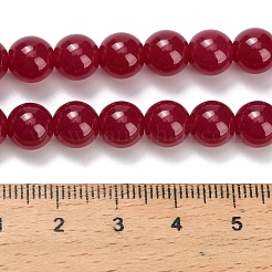 Lab Grown Red Corundum Beads Strands&nbsp;G-L634-B03-8mm