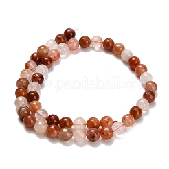 Natural Red Rabbit Fur Rutilated Quartz Beads Strands&nbsp;G-H329-C04-8mm-AB