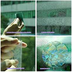 2PCS 2 Styles PVC Stickers Colorful Window Stickers 3D Laser Bat Static Glass Window Stickers&nbsp;JX825A