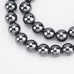 Non-magnetic Synthetic Hematite Beads Strands&nbsp;G-OC0001-65-10mm