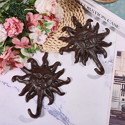 Rustic Cast Iron Sun Face Wall Hook&nbsp;IFIN-WH0011-84
