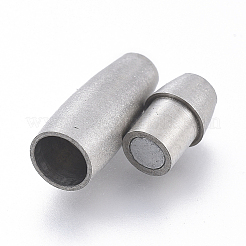 Tarnish Resistant 304 Stainless Steel Magnetic Clasps with Glue-in Ends&nbsp;STAS-D242-02P-B