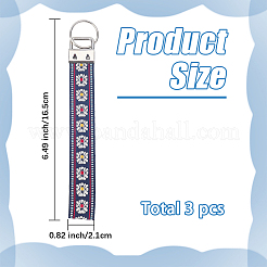 Iron with Polyester Inwrought Keychain&nbsp;KEYC-WH20054-011B