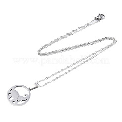 Non-Tarnish 201 Stainless Steel Pendants Necklaces&nbsp;NJEW-S105-JN666-45-1
