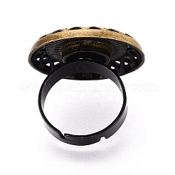 Adjustable Alloy & Iron Bezel Cup Ring Base with Rotatable Tray&nbsp;MAK-T012-05AB