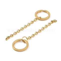 Ion Plating(IP) 304 Stainless Steel Split Key Ring Clasps&nbsp;STAS-L226-009A-G