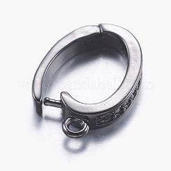 Brass Micro Pave Cubic Zirconia Enhancer Shortener Bails&nbsp;ZIRC-A008-11-02B