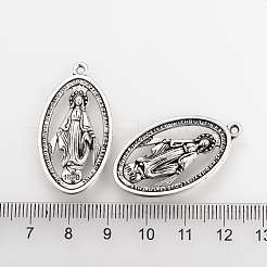 Tibetan Style Alloy Pendants&nbsp;X-TIBEP-Q078-38AS-RS