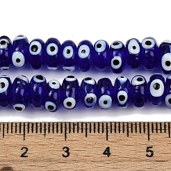 Handmade Evil Eye Lampwork Beads Strands&nbsp;LAMP-A007-02B-01