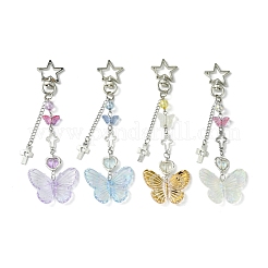Electroplate Acrylic Butterfly Pendant Decorations&nbsp;KEYC-FZ00014-04