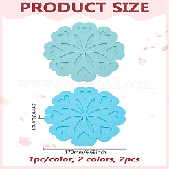 2Pcs 2 Colors Silicone Placemats&nbsp;AJEW-LP0001-46B