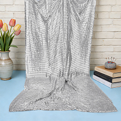 Aluminum Beaded Trim Mesh Ribbon Roll&nbsp;DIY-WH0750-413A