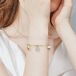 304 Stainless Steel Paperclip Chains Necklaces & Bracelet Jewelry Sets&nbsp;SJEW-SC0001-07G
