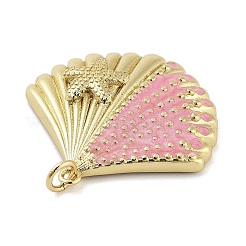 Rack Plating Brass Enamel Pendants&nbsp;KK-Z064-01G-01