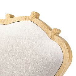 Bust Shaped Microfiber & Wood Jewelry Necklace Display Stands&nbsp;NDIS-H042-03C