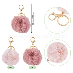 2Pcs 2 Colors Alloy Keychains&nbsp;KEYC-TA0004-68A
