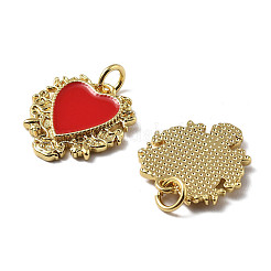 Brass Enamel Pendants&nbsp;KK-R229-06G-02