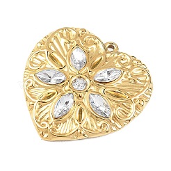 304 Stainless Steel with Rhinestone Pendants&nbsp;STAS-Z186-10G