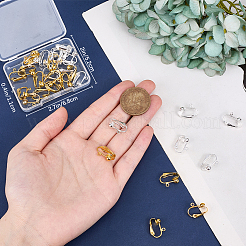 36Pcs 2 Colors Brass Clip-on Earring Findings&nbsp;KK-BBC0016-11