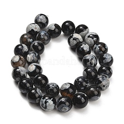 Natural Fire Crackle Agate(Dyed & Heated) Beads Strands&nbsp;G-K425-A09-12mm
