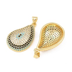 Brass Micro Pave Cubic Zirconia Pendants&nbsp;KK-C170-22G