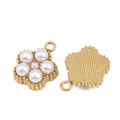 304 Stainless Steel & ABS Plastic Imitation Pearl Pendants&nbsp;STAS-Z166-01G