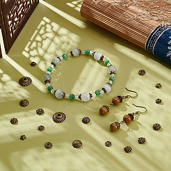 198Pcs 9 Styles Tibetan Style Alloy Bead Caps&nbsp;FIND-UN0015-67