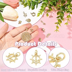 10Pcs 10 Styles Brass Pendants&nbsp;KK-YW0004-40