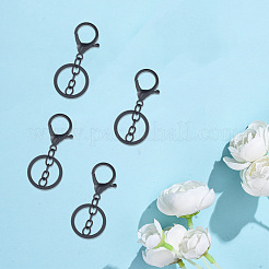 24Pcs Alloy Keychain Clasps&nbsp;KEYC-SC0001-82EB