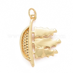 Rack Plating Brass Micro Pave Cubic Zirconia Pendants&nbsp;KK-I689-06G-02