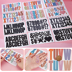6 Sets 2 Colors Paper Self-Adhesive Stickers&nbsp;DIY-GA0009-63