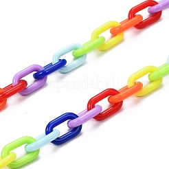 (Jewelry Parties Factory Sale)Personalized Acrylic Cable Chain Necklaces&nbsp;NJEW-JN02899-01
