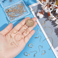 60Pcs 6 Style 304 Stainless Steel & Brass Earring Findings&nbsp;DIY-BBC0001-79