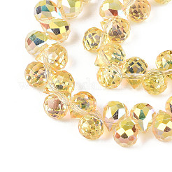 Transparent Electroplate Glass Beads Strands&nbsp;EGLA-F152A-FR01-01