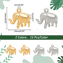 30Pcs 2 Colors Brass Pendants&nbsp;KK-PH0006-27