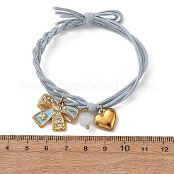 304 Stainless Steel Enamel & Resin Charms Bracelets&nbsp;BJEW-B170-01G-04