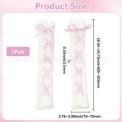 Bowknot Polycotton Leg Sleeves&nbsp;AJEW-WH20042-84A