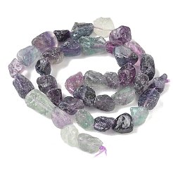 Raw Rough Natural Colorful Fluorite Beads Strands&nbsp;G-M453-D11