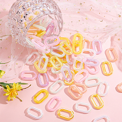 120 Pcs 6 Colors Transparent Acrylic Linking Rings&nbsp;TACR-OC0001-05