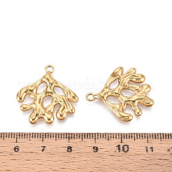 304 Stainless Steel Imitation Coral Pendants&nbsp;STAS-T069-42G