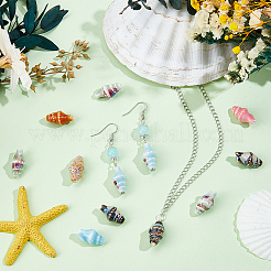 40Pcs Glazed Porcelain Beads&nbsp;PORC-PA0001-18