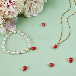 6Pcs Brass Enamel Charms&nbsp;KK-HY0004-02