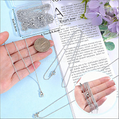10Pcs 1.4MM Brass Cross/Rolo Chain Necklaces&nbsp;MAK-BBC0001-31P