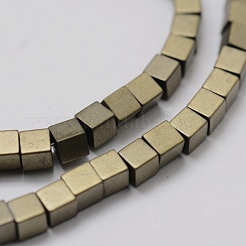 Cube Non-magnetic Synthetic Hematite Beads Strands&nbsp;G-D621-20