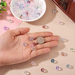 90Pcs 9 Colors Baking Paint Transparent Glass Beads&nbsp;GLAA-TA0003-33