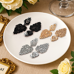 6Pairs 3 Colors Alloy Dangle Stud Earrings for Women&nbsp;EJEW-HY0001-16