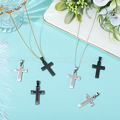6Pcs 2 Colors 304 Stainless Steel Pendants&nbsp;STAS-BBC0007-34