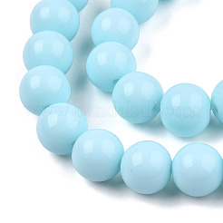 Opaque Solid Color Glass Beads Strands&nbsp;GLAA-T032-P6mm-10