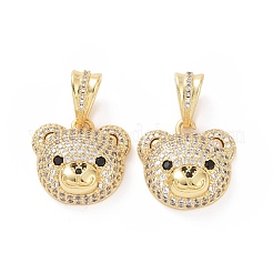 Brass Micro Pave Cubic Zirconia Pendants&nbsp;ZIRC-F136-01